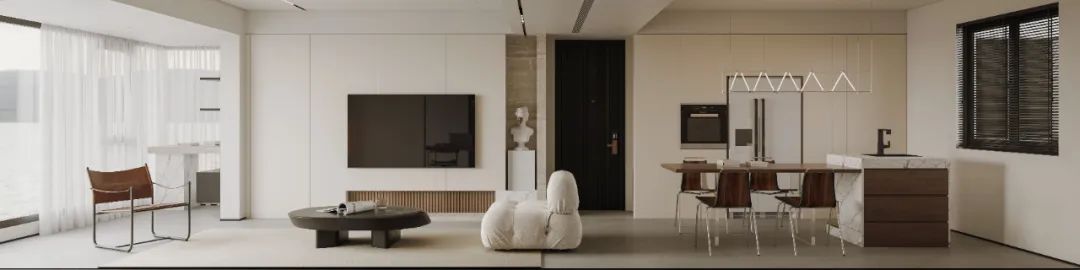 万象华府现代奶油白空间设计丨端石设计事务所-12