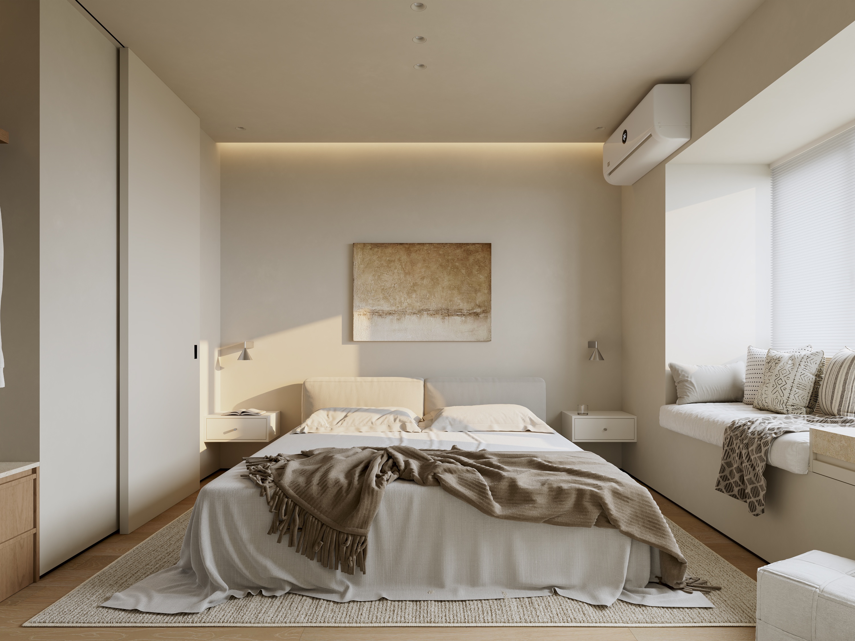 低饱和卧室｜住进阳光与肌理的缝隙里-1