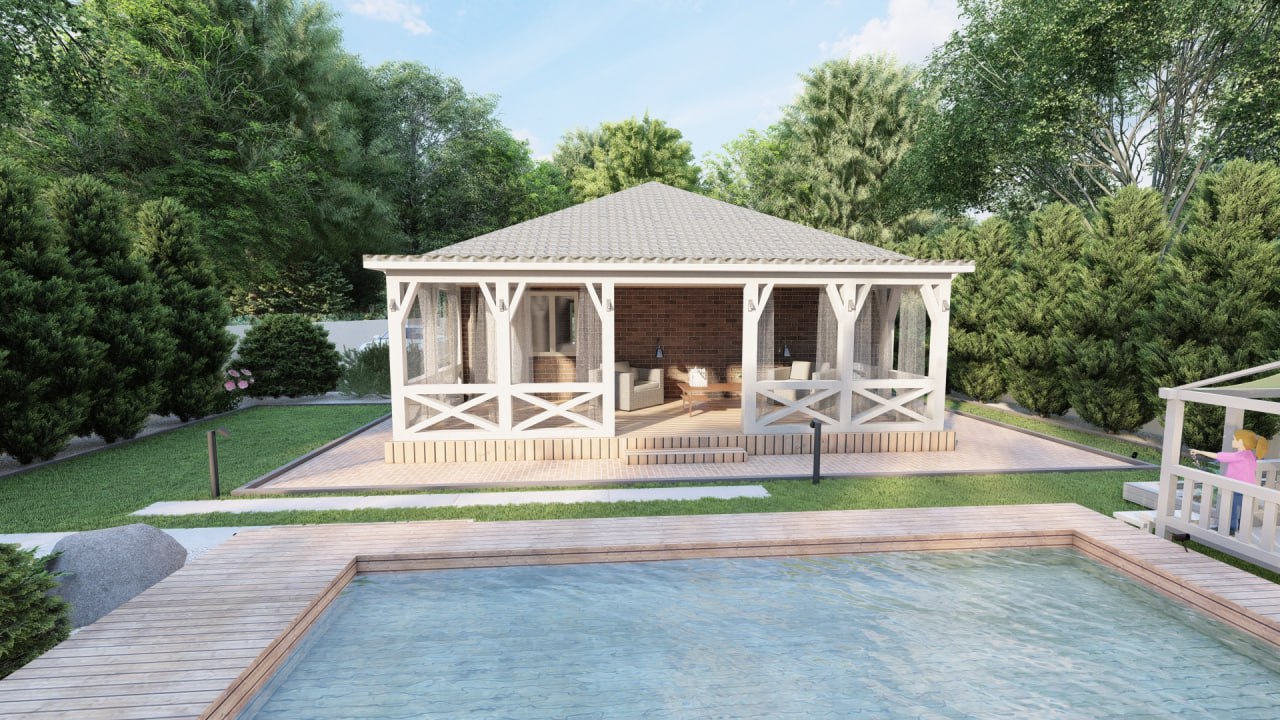 Ландшафтный проект участка 4 сотки в Краснодарском крае-2