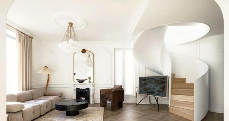 法式旋转楼梯公寓-6