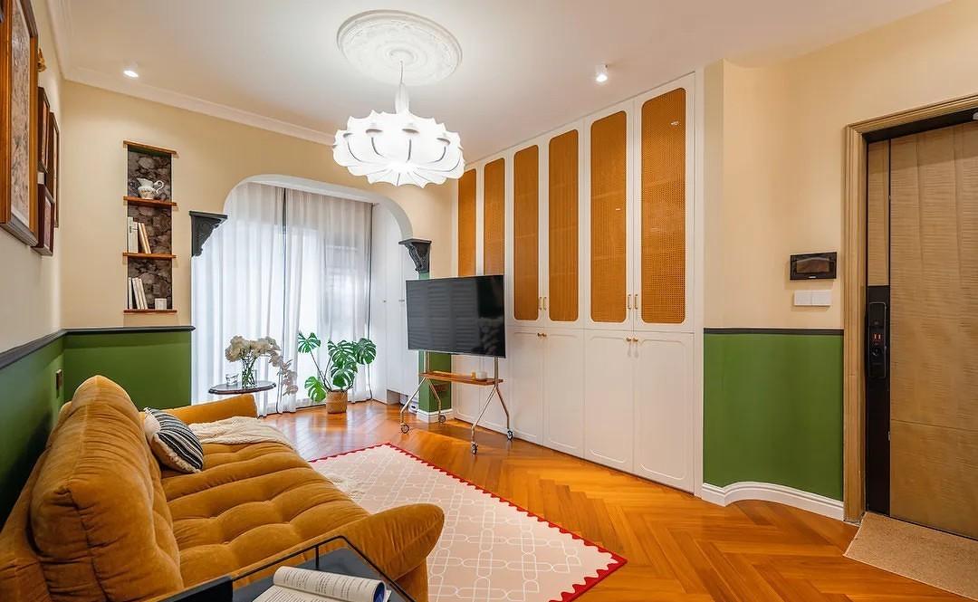 南洋复古,客餐厨一体+隐形晾晒,整洁翻倍-24