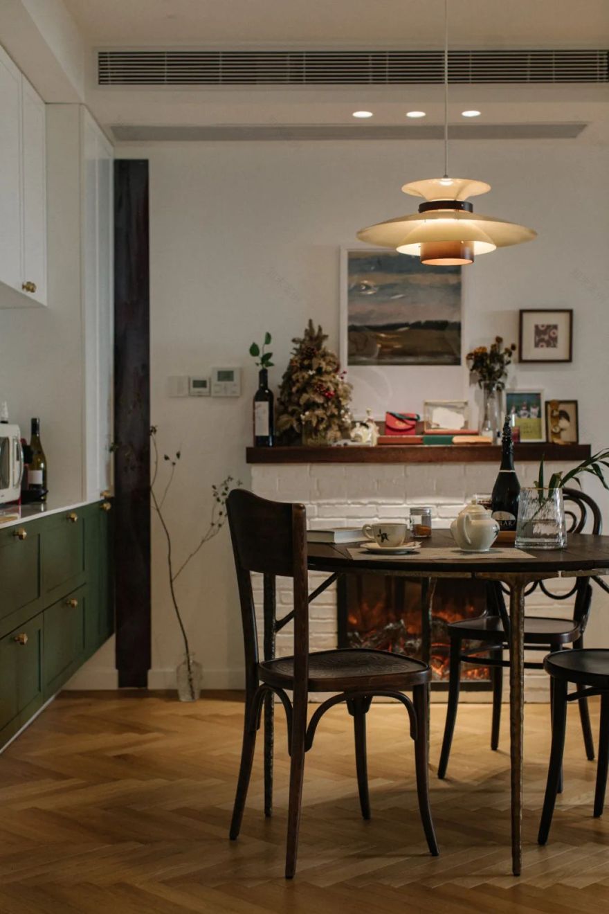 绿意复古,108㎡二手房变身温馨美宅-46