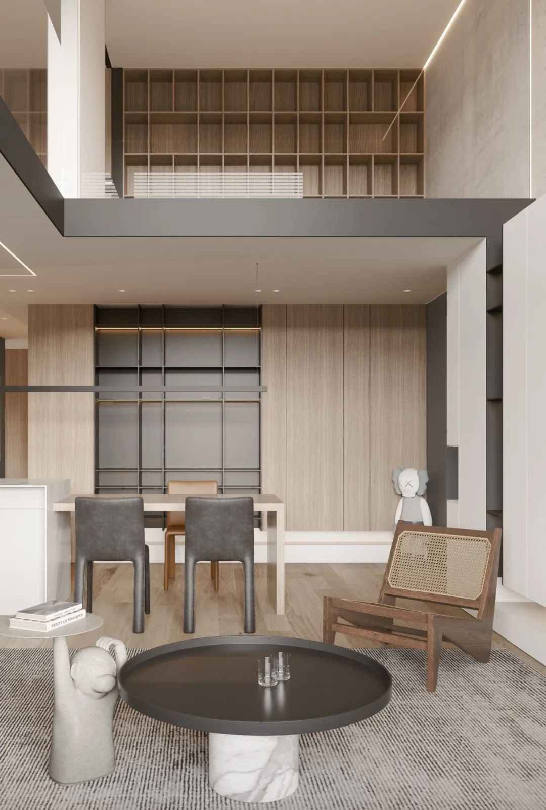 包头的 140m2 现代简约 loft公寓-34