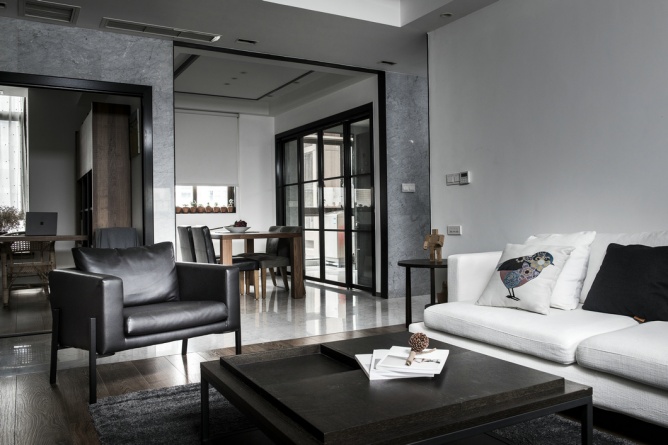 110㎡现代风格珠江太阳城住宅  KD室内设计-8