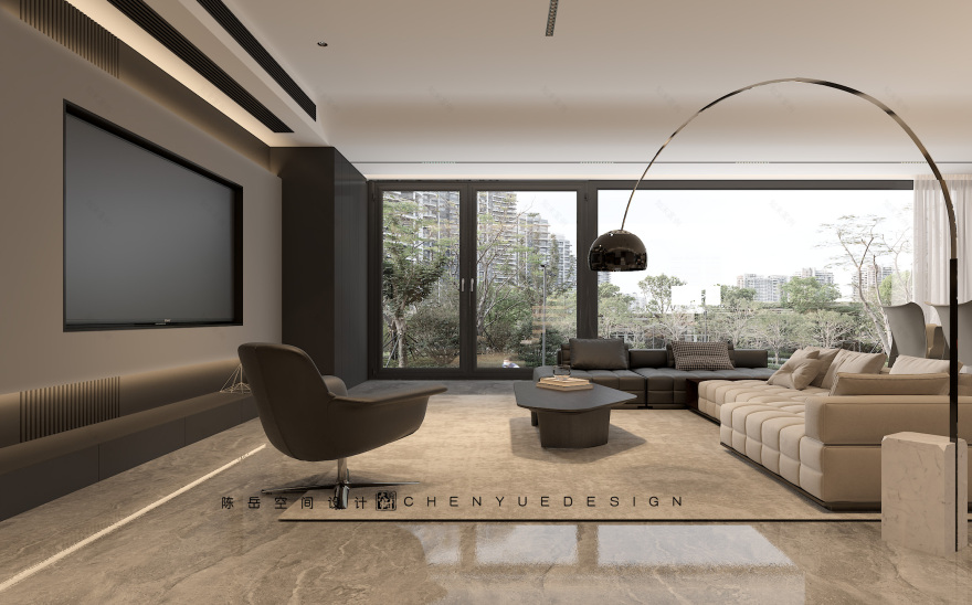 招商天府玺底跃350㎡意式极简丨中国成都丨陈岳-17