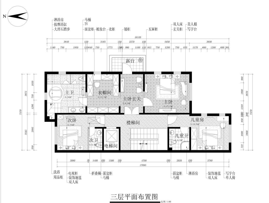 
欧式法式新中式别墅设计效果图102 -13