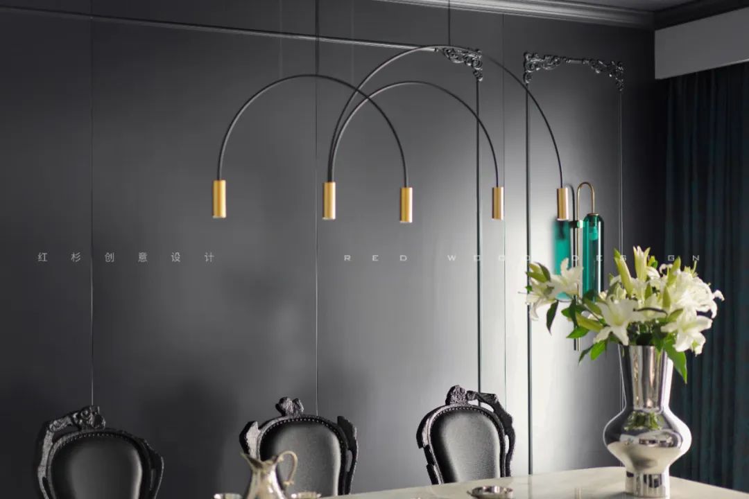 红杉创意设计 | 西安 360㎡现代家居,巧妙融合多种文化元素-44