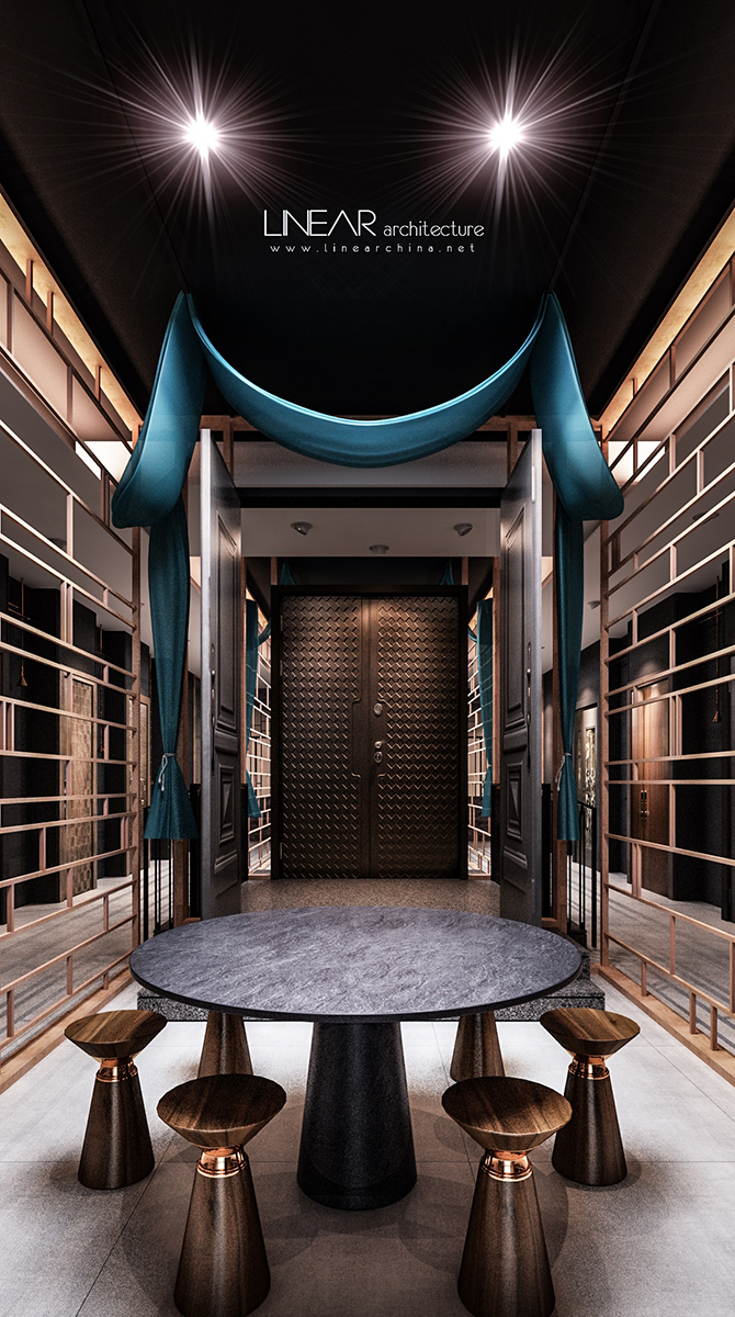 六重金属门 | 框体分隔的创意空间设计-4