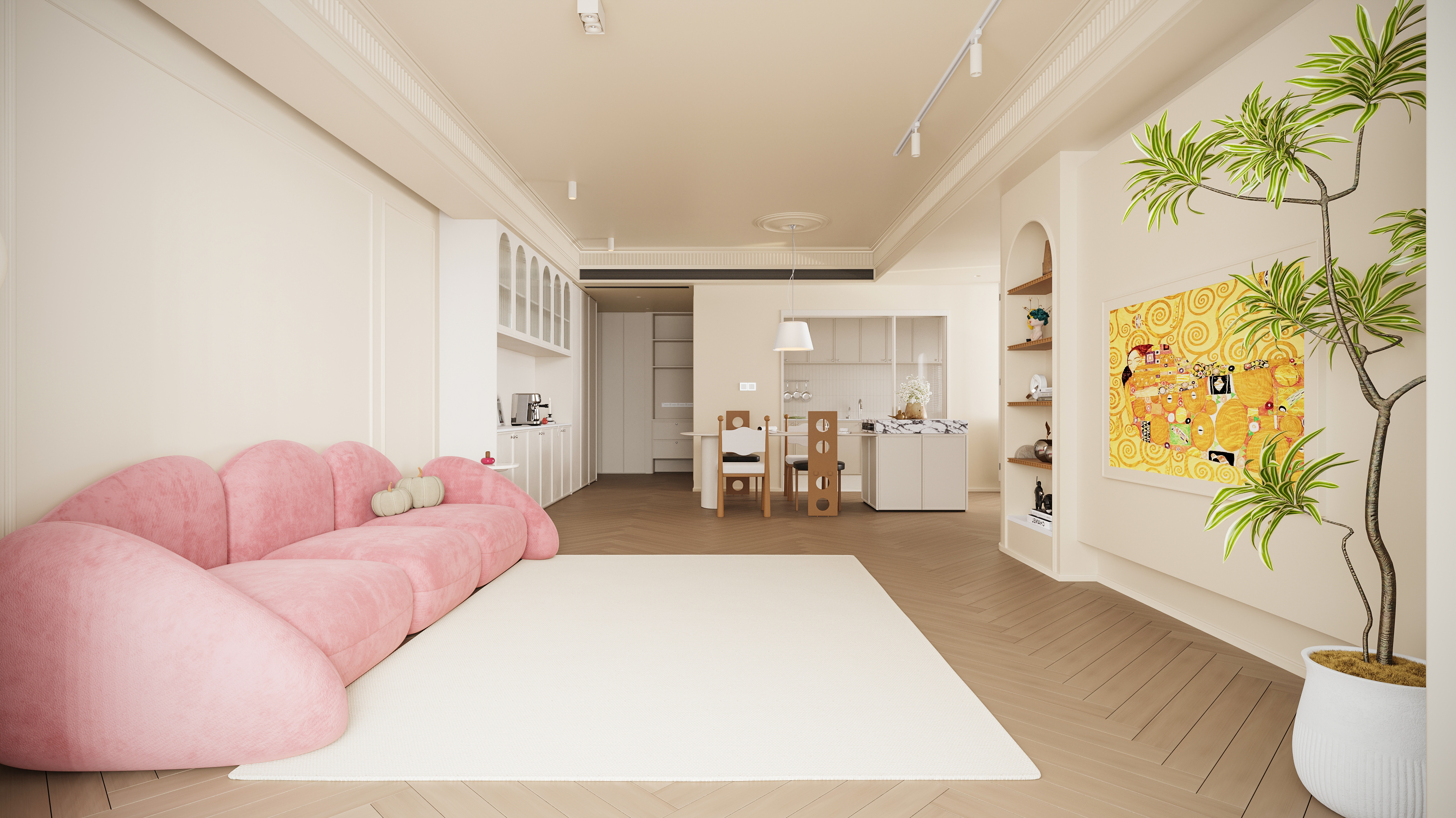 海口海航豪庭180平奶油风和轻法式的结合-2