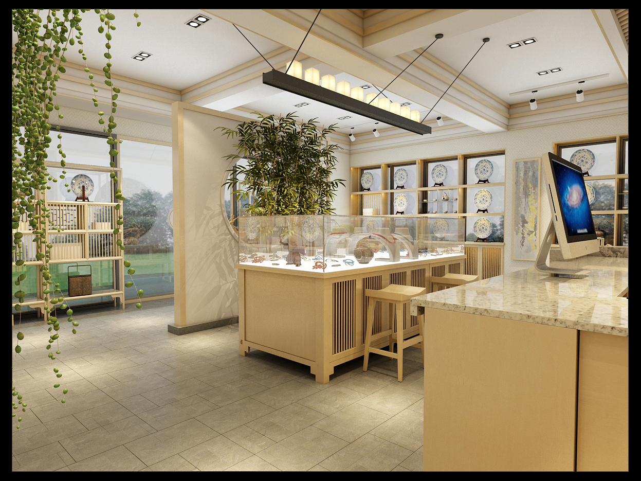 现代中式风格茶社-6