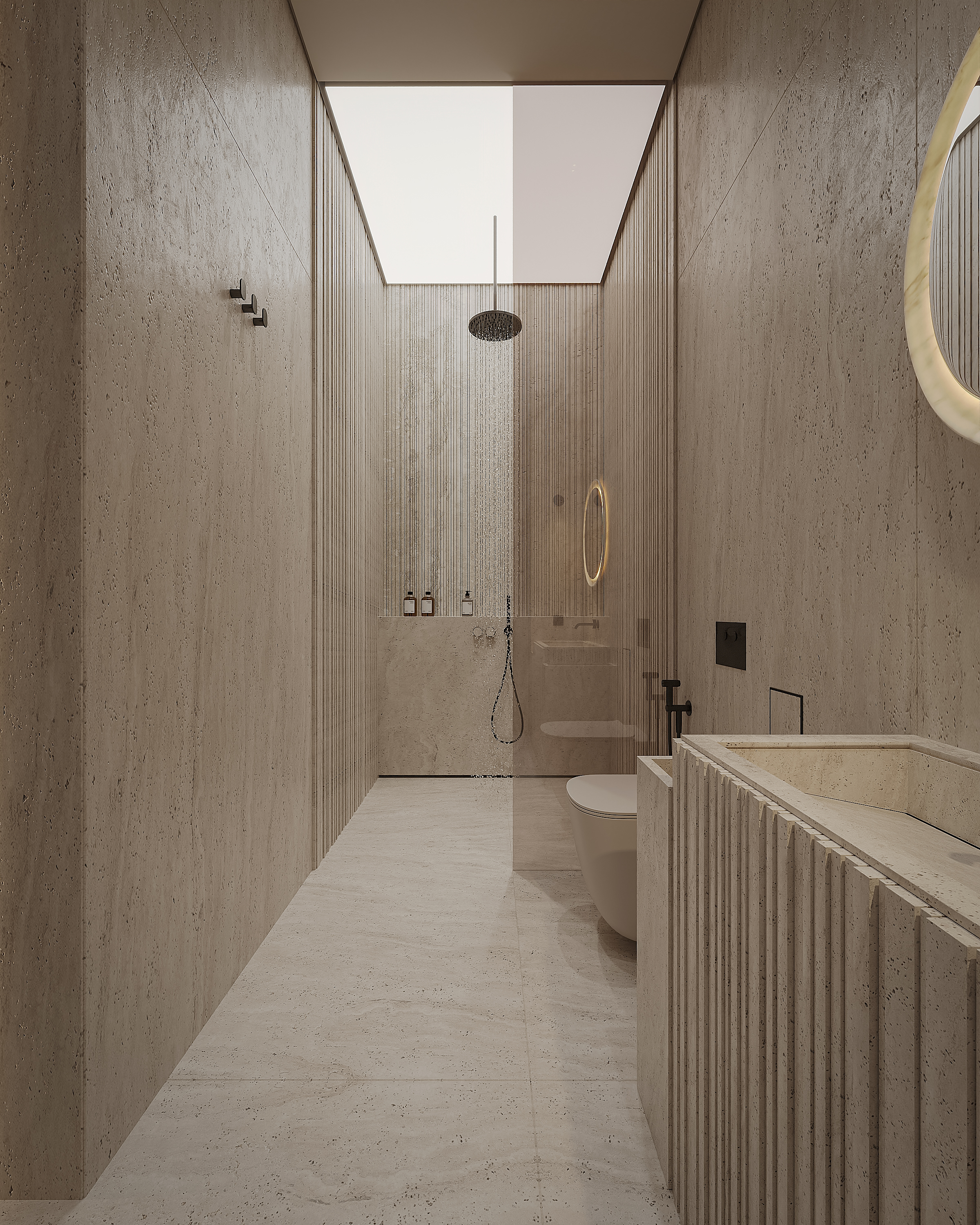 现代简约风格的浴室

注：这里LIGHT在描述浴室风格语境中常可理解为简约、明快等意思，现代简约风格的浴室是较为符合常见表达习惯且准确的翻译 -6