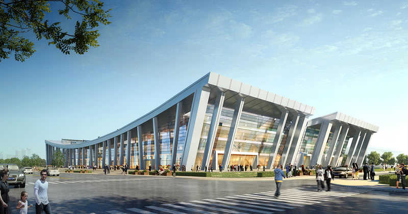 现代都市地标建筑——蓝天会展中心设计案例-13