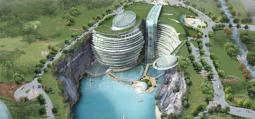 上海松江采石场酒店（世茂深坑洲际酒店）丨中国上海-1