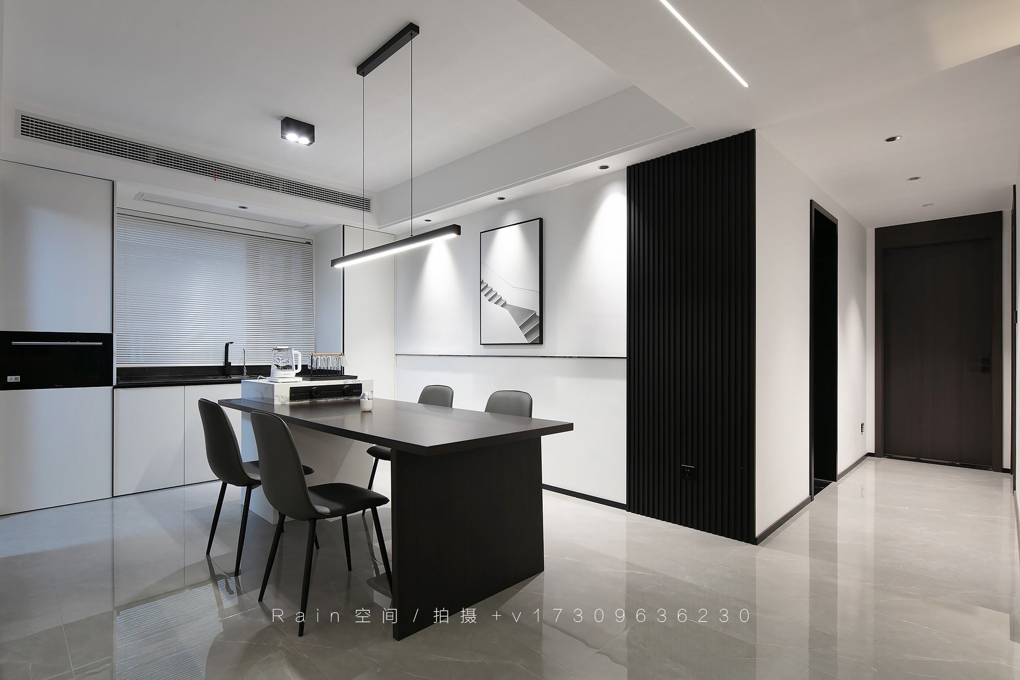 江东府现代黑白灰家居空间摄影丨乐泰装饰,李玉-15