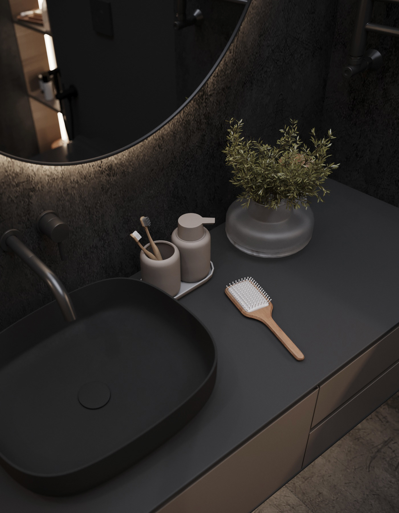 原木与灰色 打造舒适温暖的居住空间-28