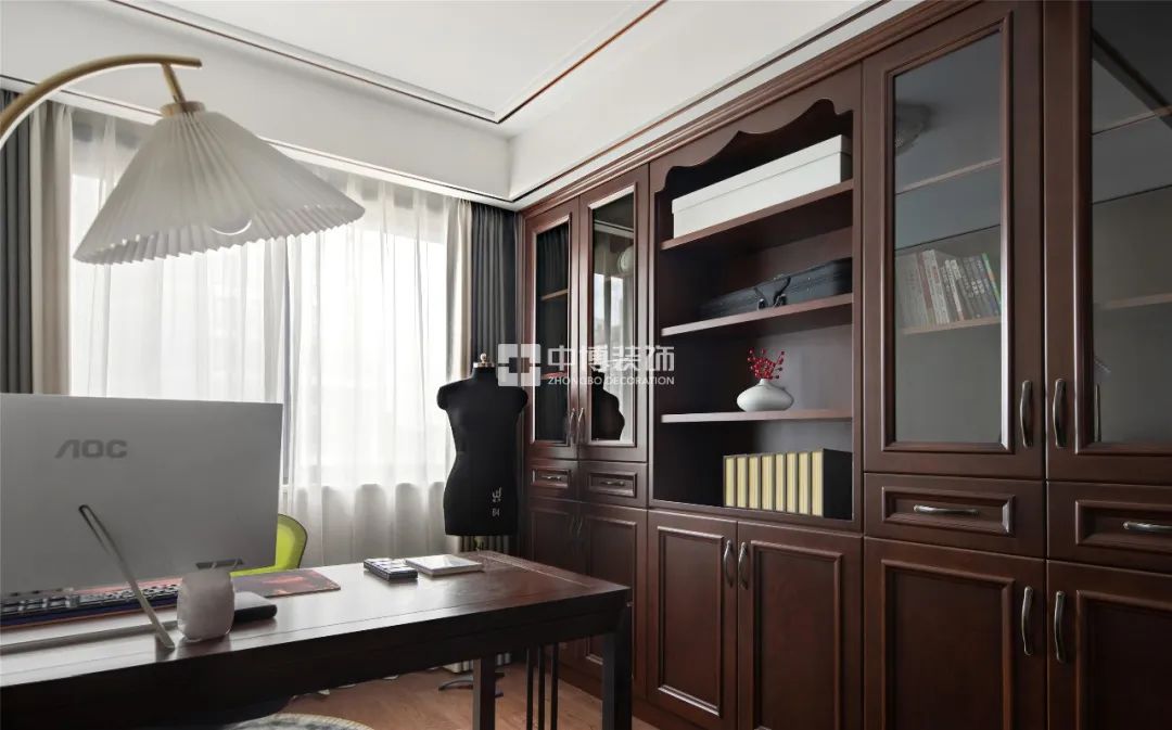 【中博案例】不拘一格的136㎡新中式,古风墨韵,打造高雅宁静住所!-81