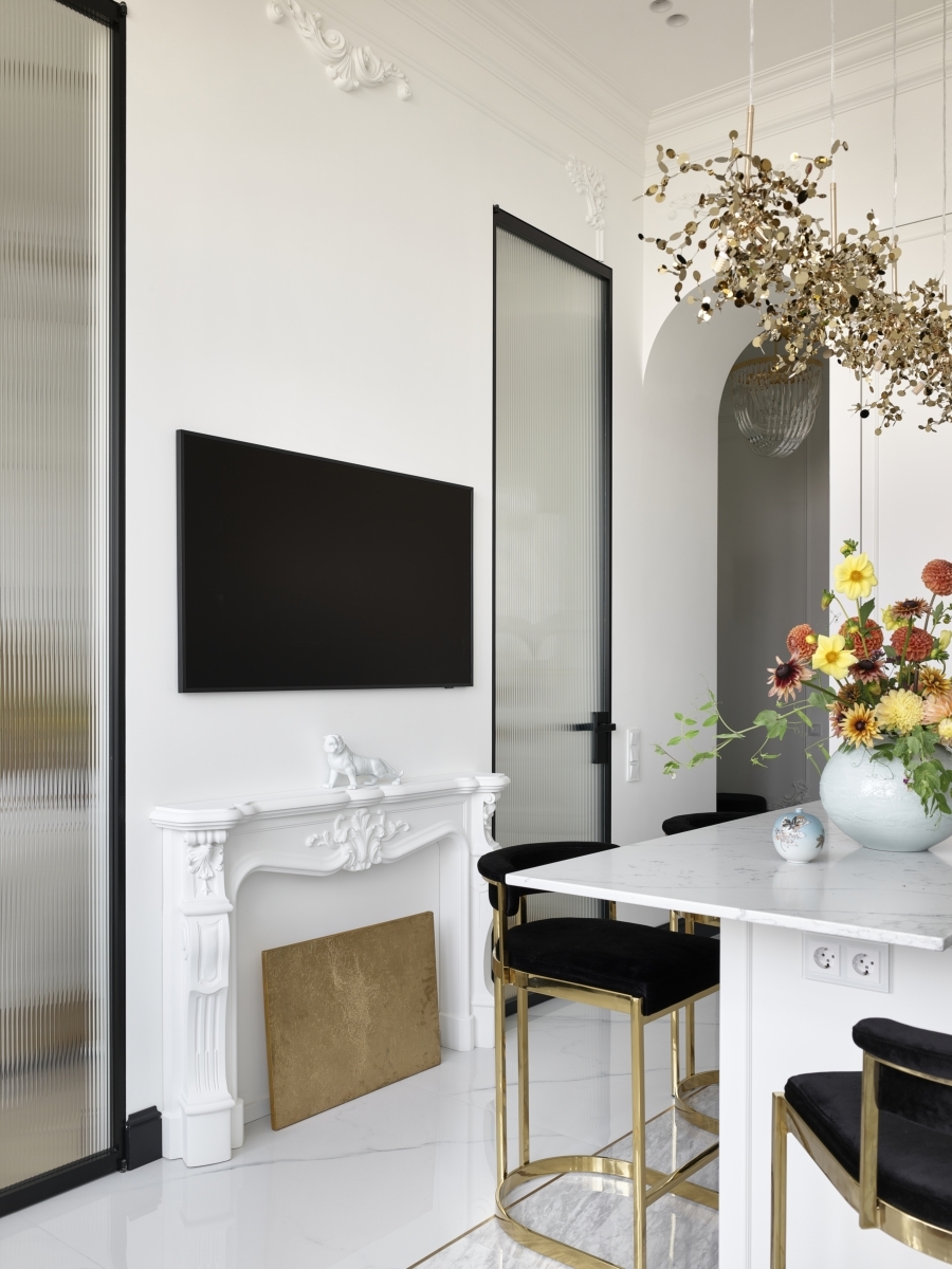 50平米巴黎公寓风格住宅室内设计丨设计师Влада Масорина-7