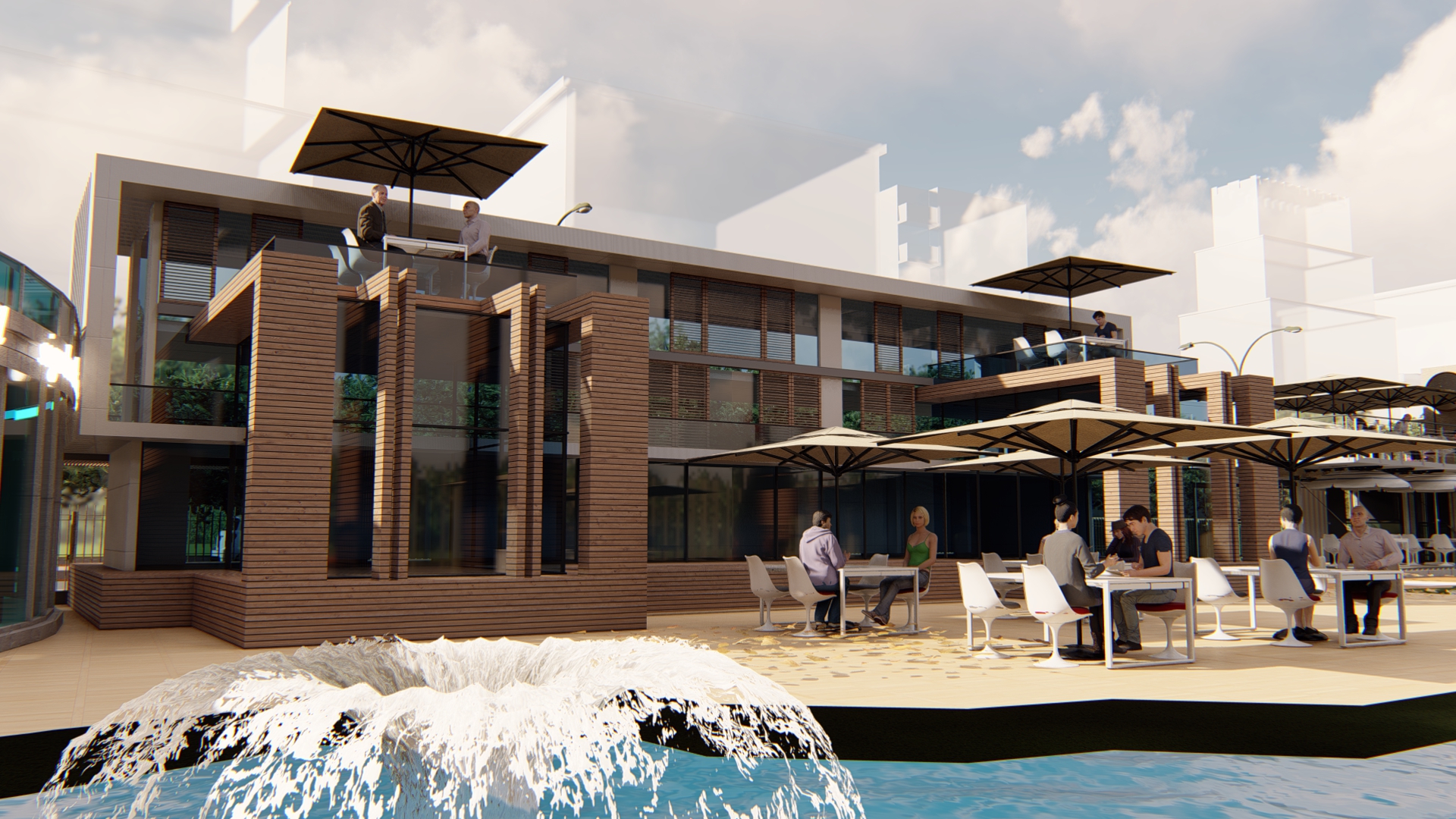 food court , shops & bank design-35