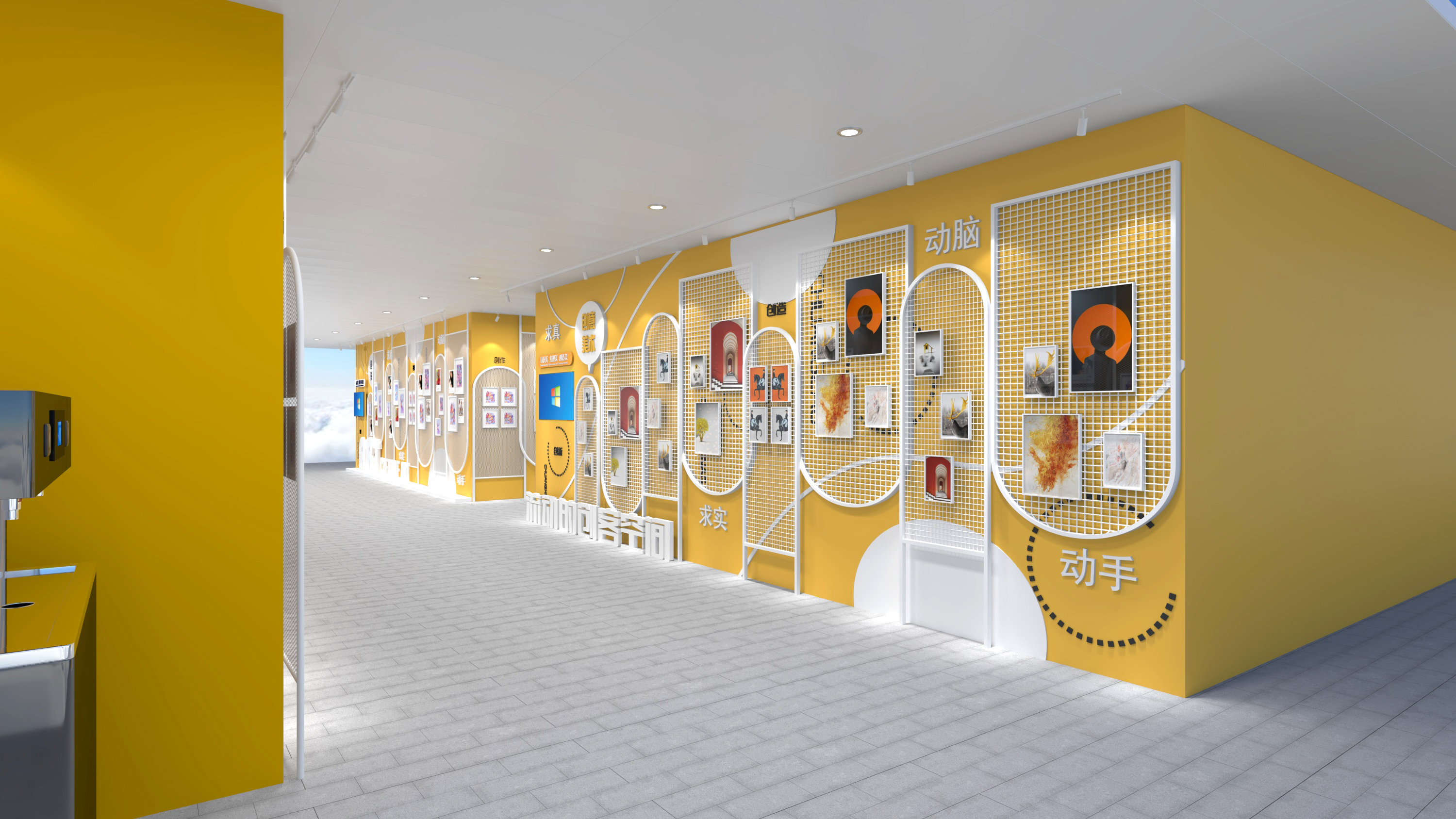 某校美术长廊设计-6