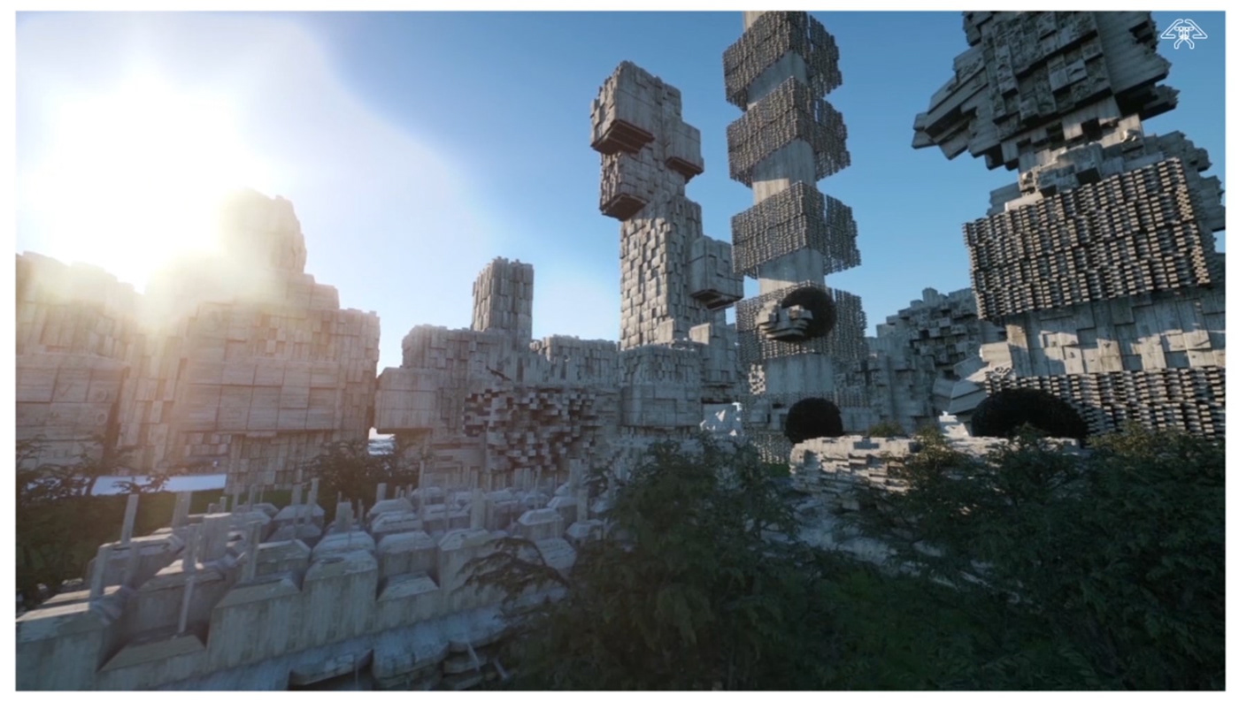 混凝土诗意的 brutalism 建筑草图-10