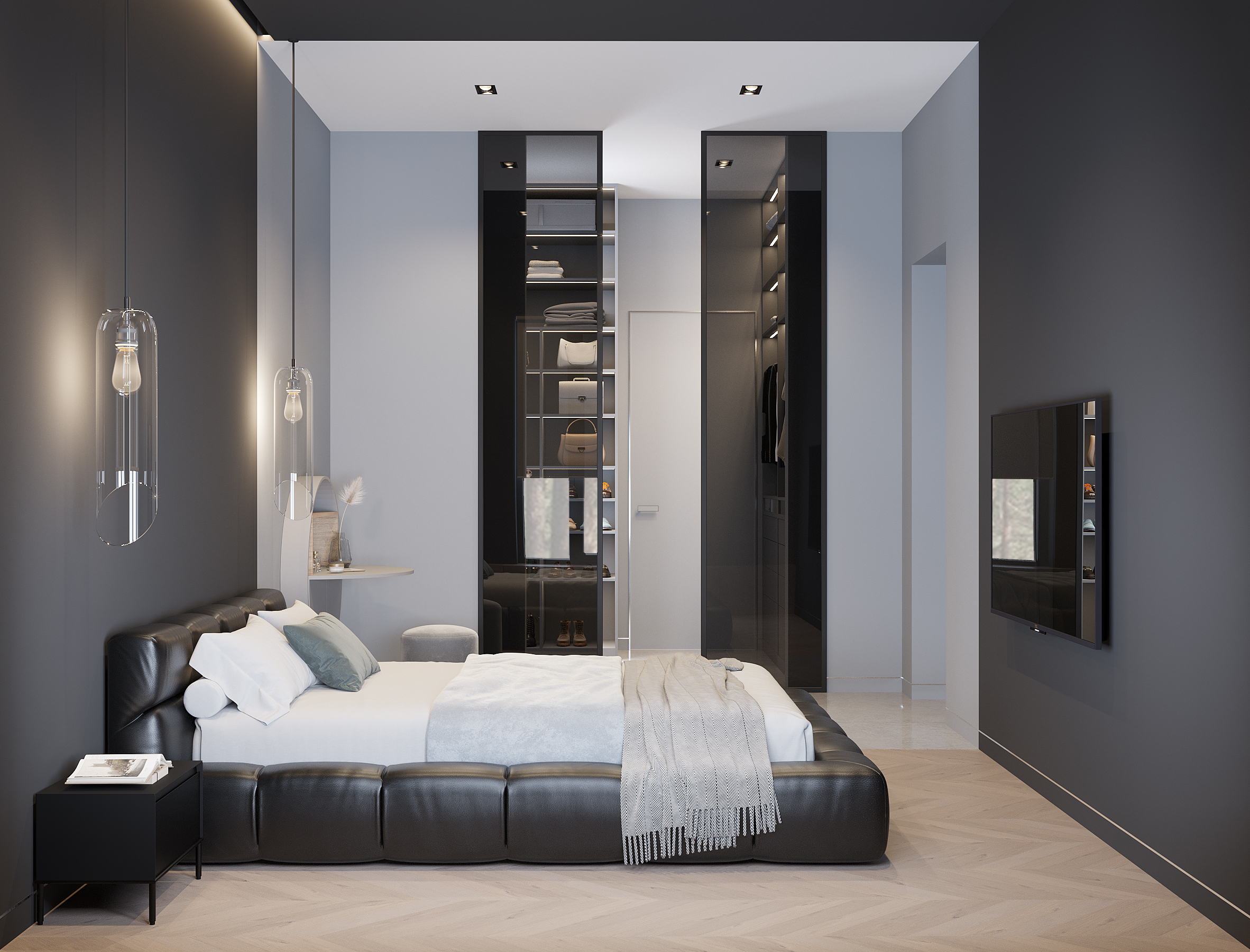 黑色版房屋室内装饰丨Golub Architects-23