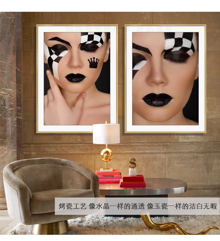 美容院装饰画 样板间抽象装饰画 简欧美女艺术挂画-9