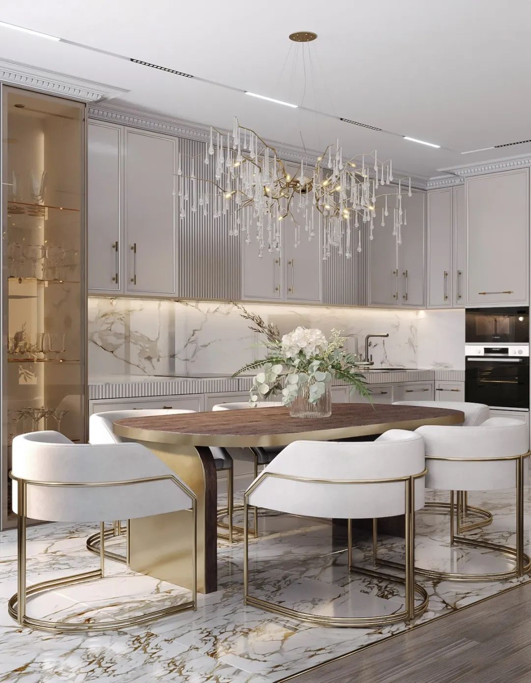 87㎡黄铜轻奢时尚家居丨Artis Interiors-11