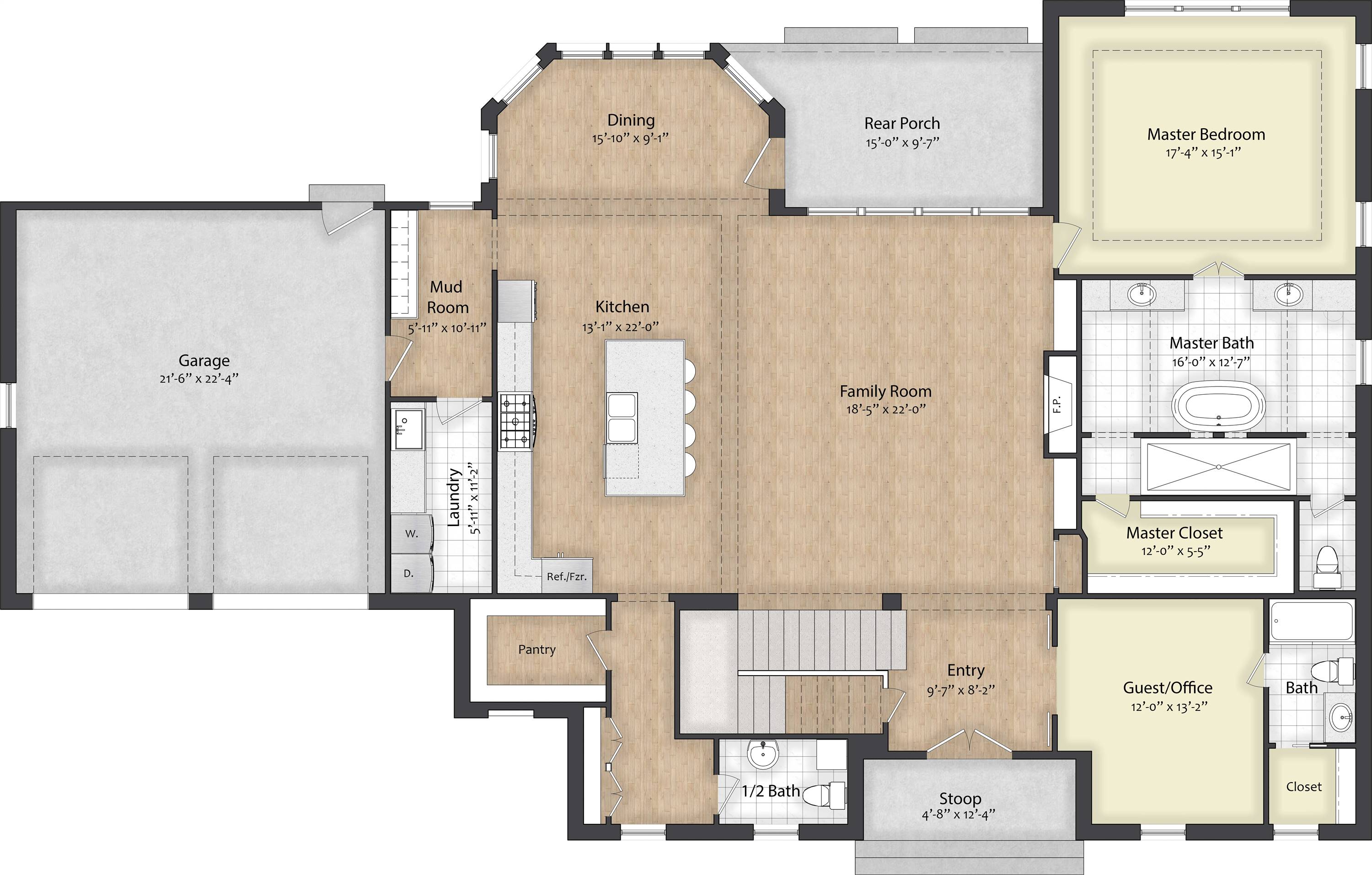 传统两层房屋设计方案  方案9626-14