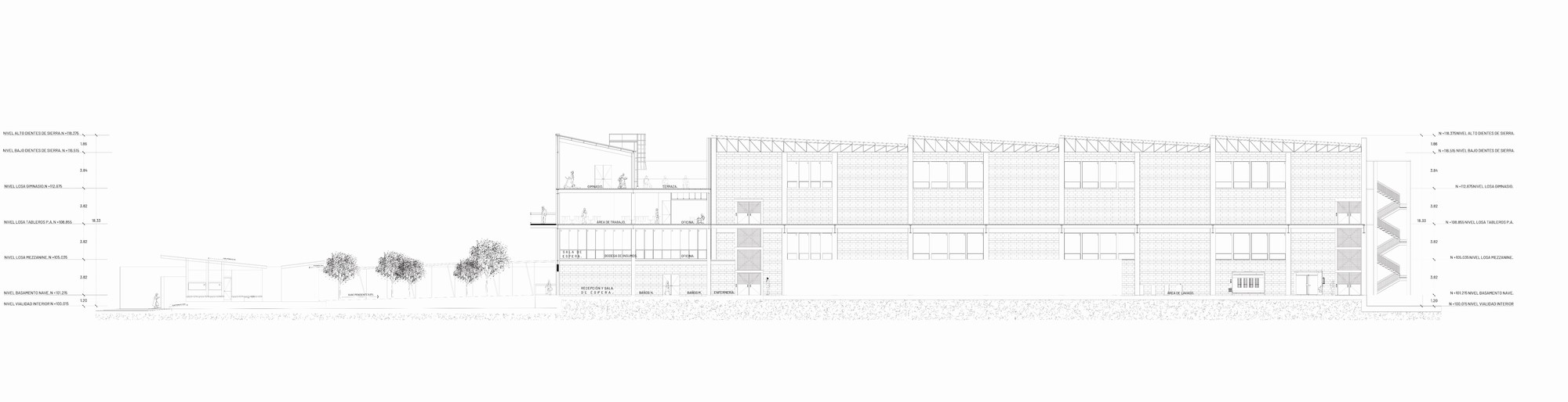 墨西哥 ABSA 总部办公建筑 | 工业风中的和谐环境-3
