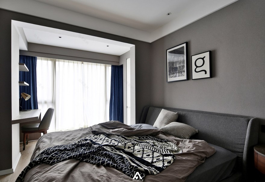 140㎡沉稳灰色系家居 阿鹤设计-41