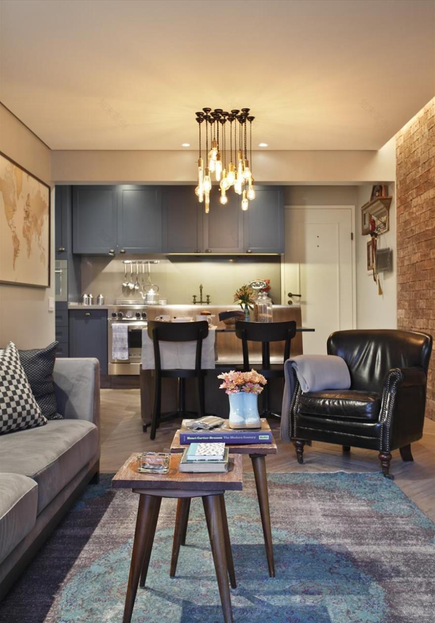 巴西圣保罗 Jardins 区 80 平米复古公寓设计-1