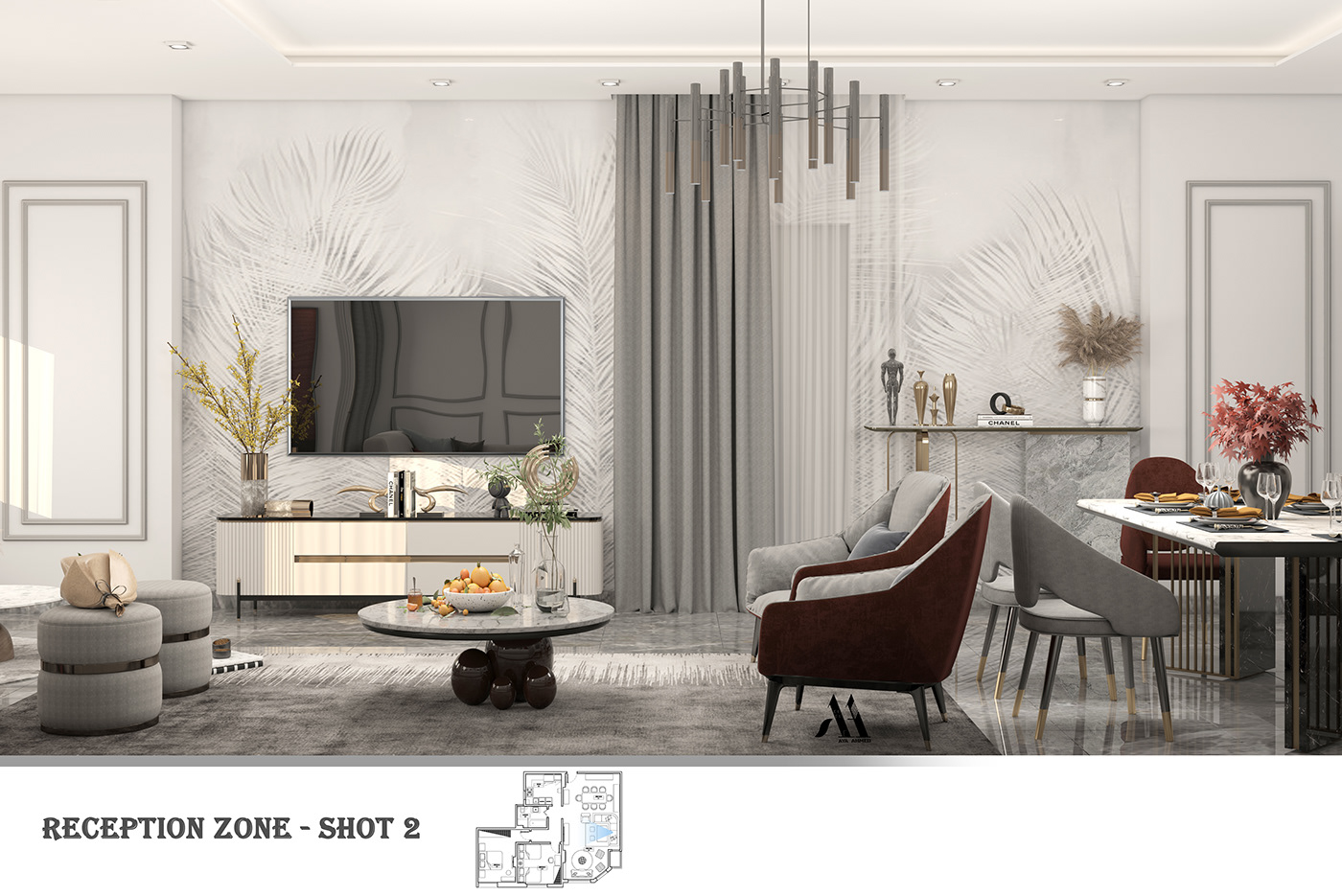 Anastasiya Gushchina丨平层丨An apartment Project Design & Shop Drawings-1