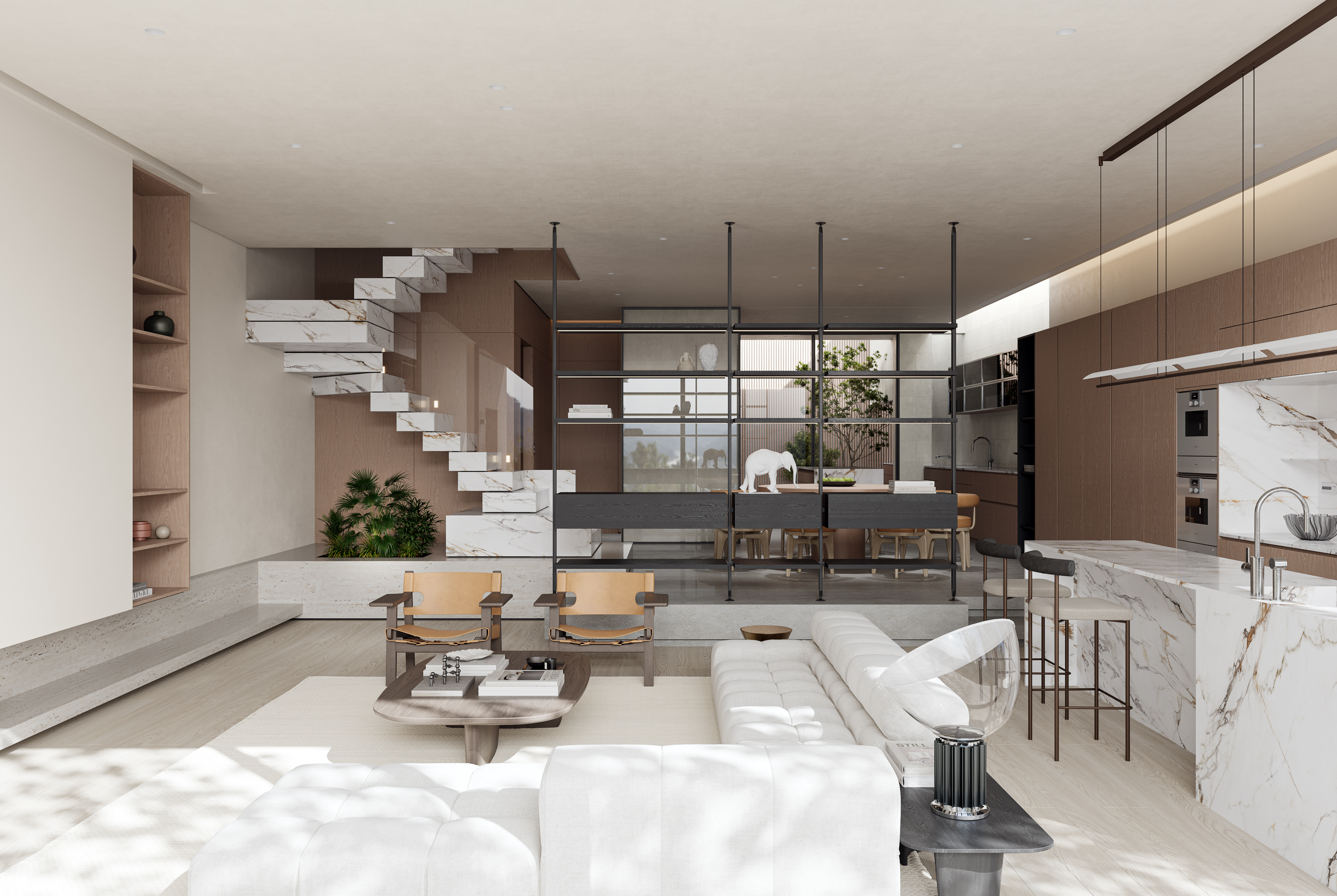 一楼空间效果图。-1