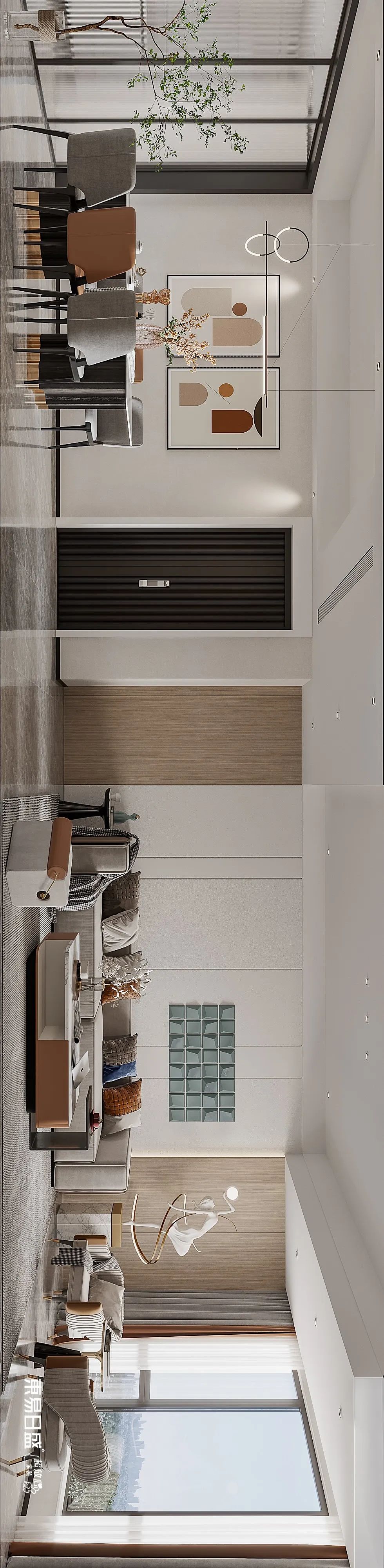 金茂府200m²现代风装修，畅享家居温暖-24