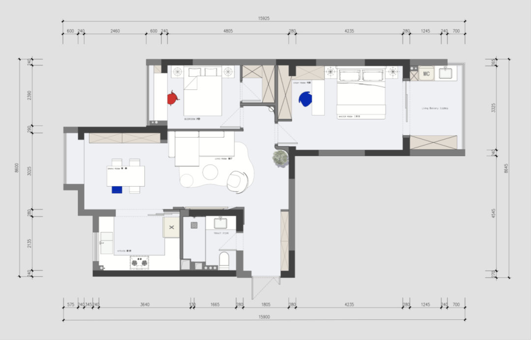 奶油中古 · 浙江杭州 89㎡居室设计丨中国杭州丨浙江南鸿装饰-13