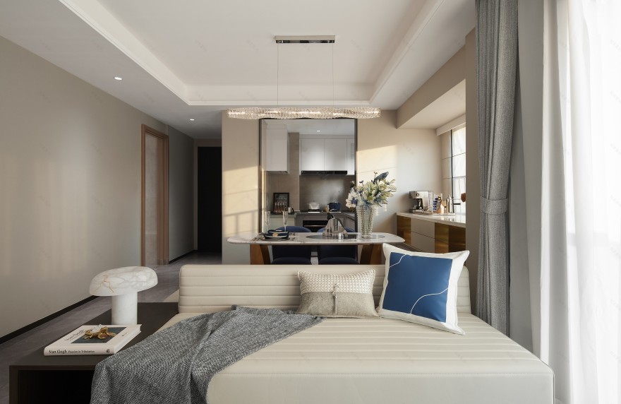 深物业·澜湖时代·莫兰迪蓝样板间丨中国深圳丨深圳市伊派室内设计有限公司-14