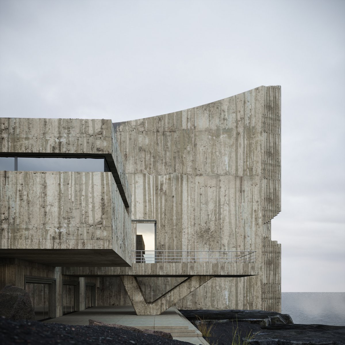 混凝土中的黑色沙滩 | 开罗设计师 Mahmoud Sherif 的创意之作-5