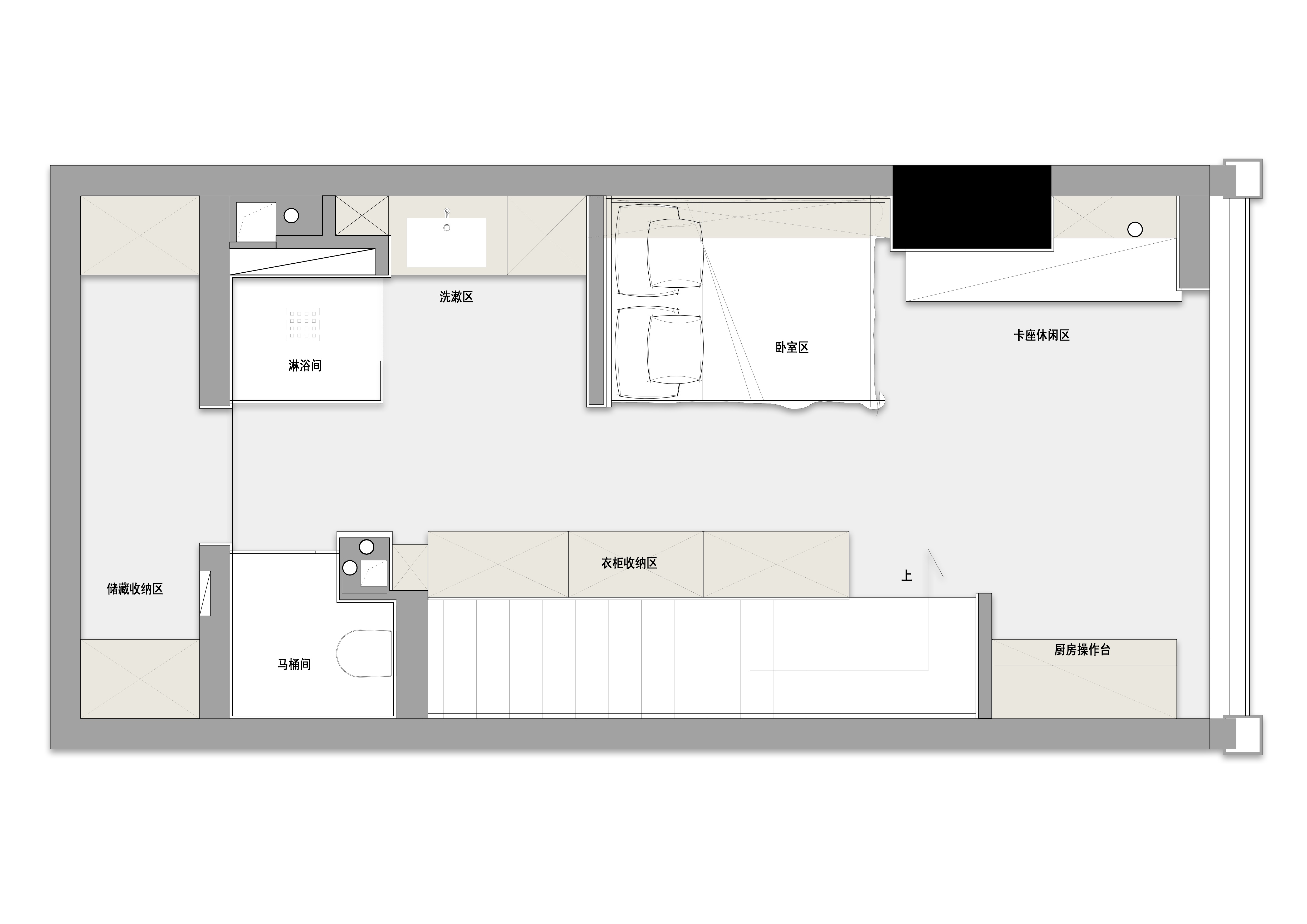 25平米户型拆分了两套独立的一居室！-2