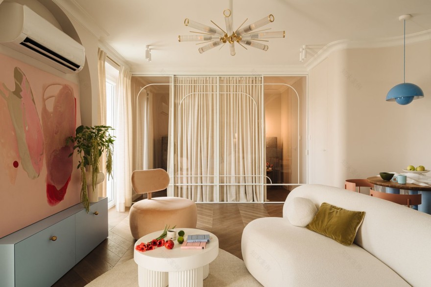 带PKiN景观的公寓室内设计丨波兰华沙丨Katarzyna Sosińska-9