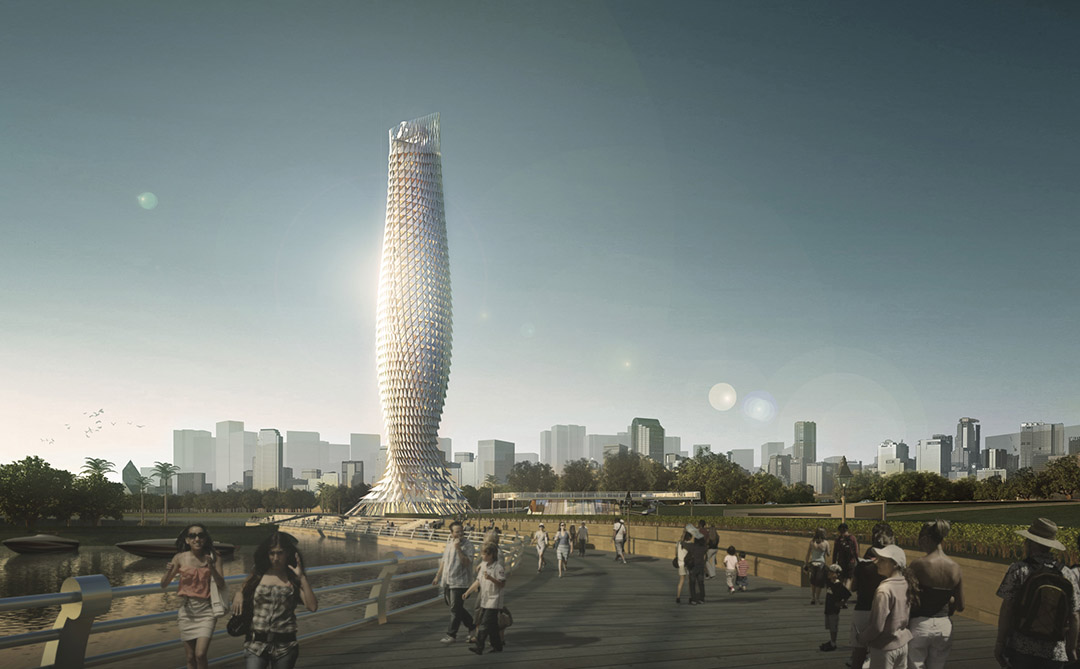 珠海斗门景观塔——跃鱼之姿,仿生设计-18