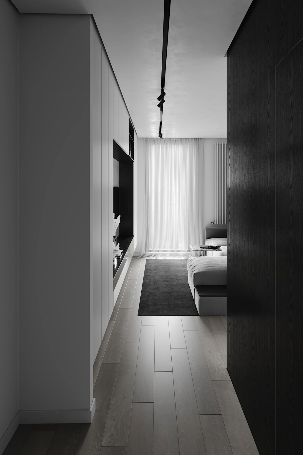 基辅黑白灰禁欲系家居,Anastasiia Reznichenko 现代设计典范-3