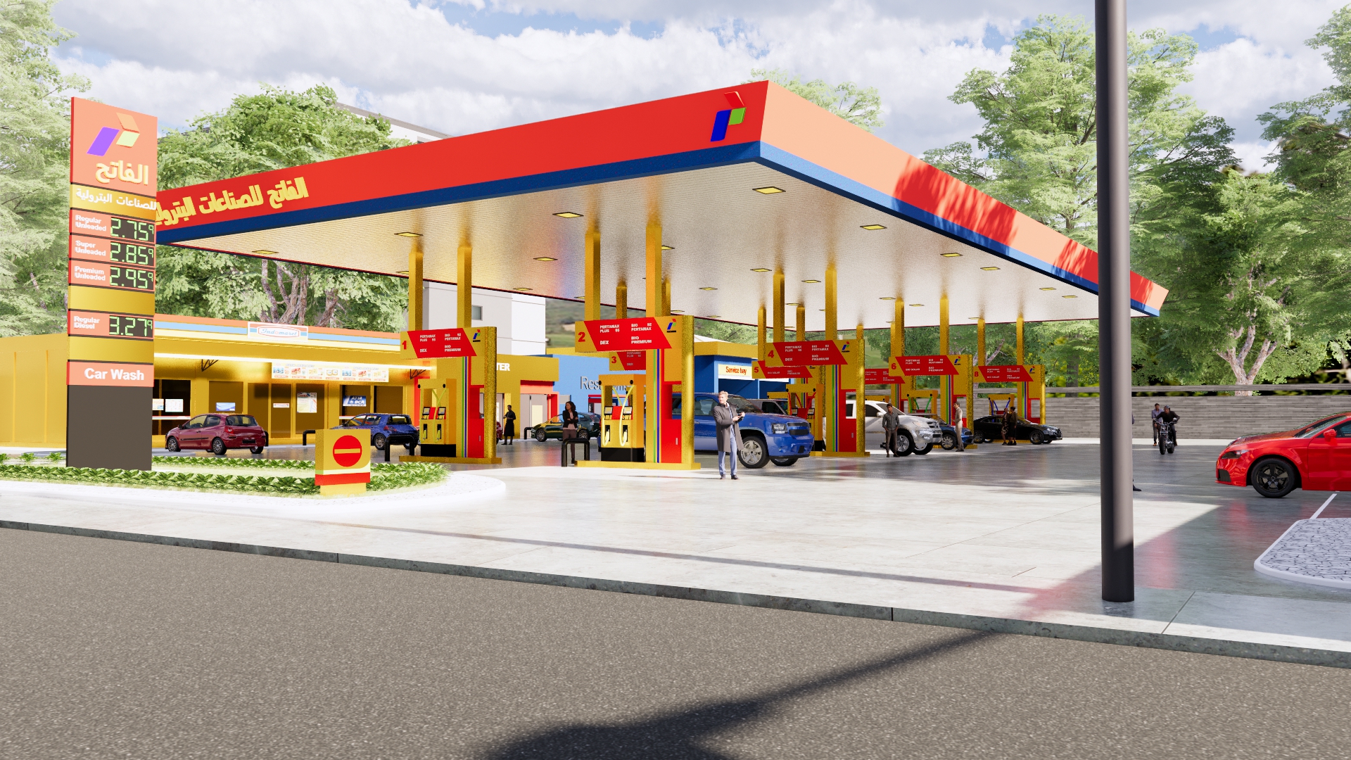 محطه بنزين علي طريق سريع-22