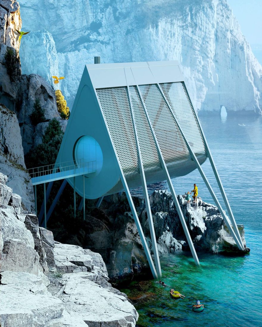 希腊海滨的白色小屋丨ANTIREALITY-10