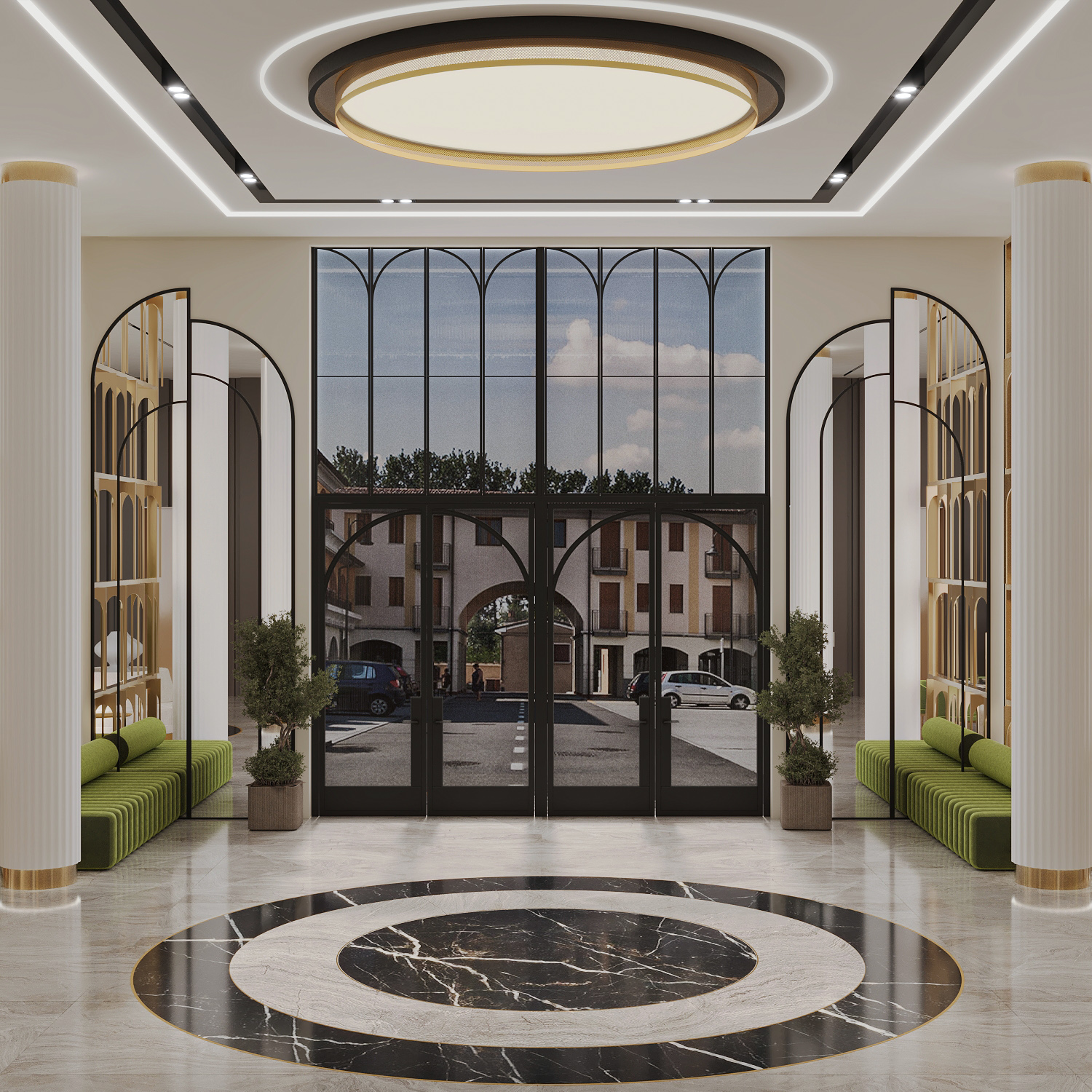 Lu·ury可能拼写有误，推测可能是Luxury ，如果是这样，整句可译为奢华酒店接待处设计 丨Nelly Manukian（为zeelproject公司设计）-13