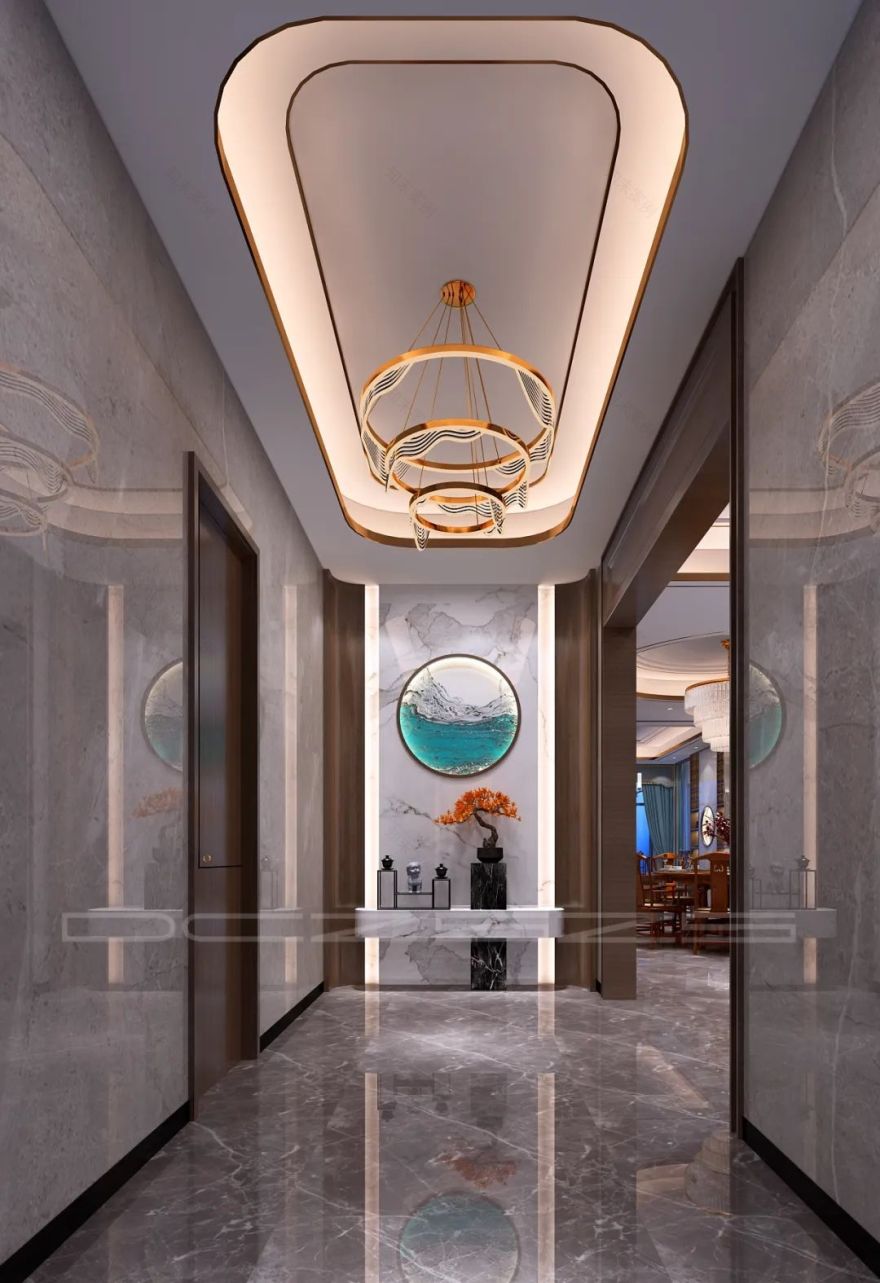 《东成至盛》新中式别墅设计丨木美空间设计-51