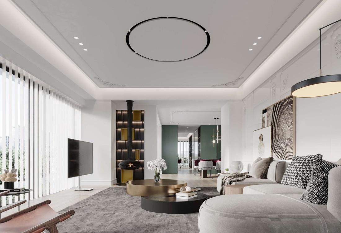 
无锡别墅装修效果图|香樟园300平现代风 -0