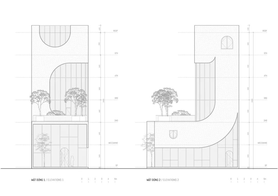 越南 420m²综合咖啡楼设计,打造自然与商业的完美融合-35