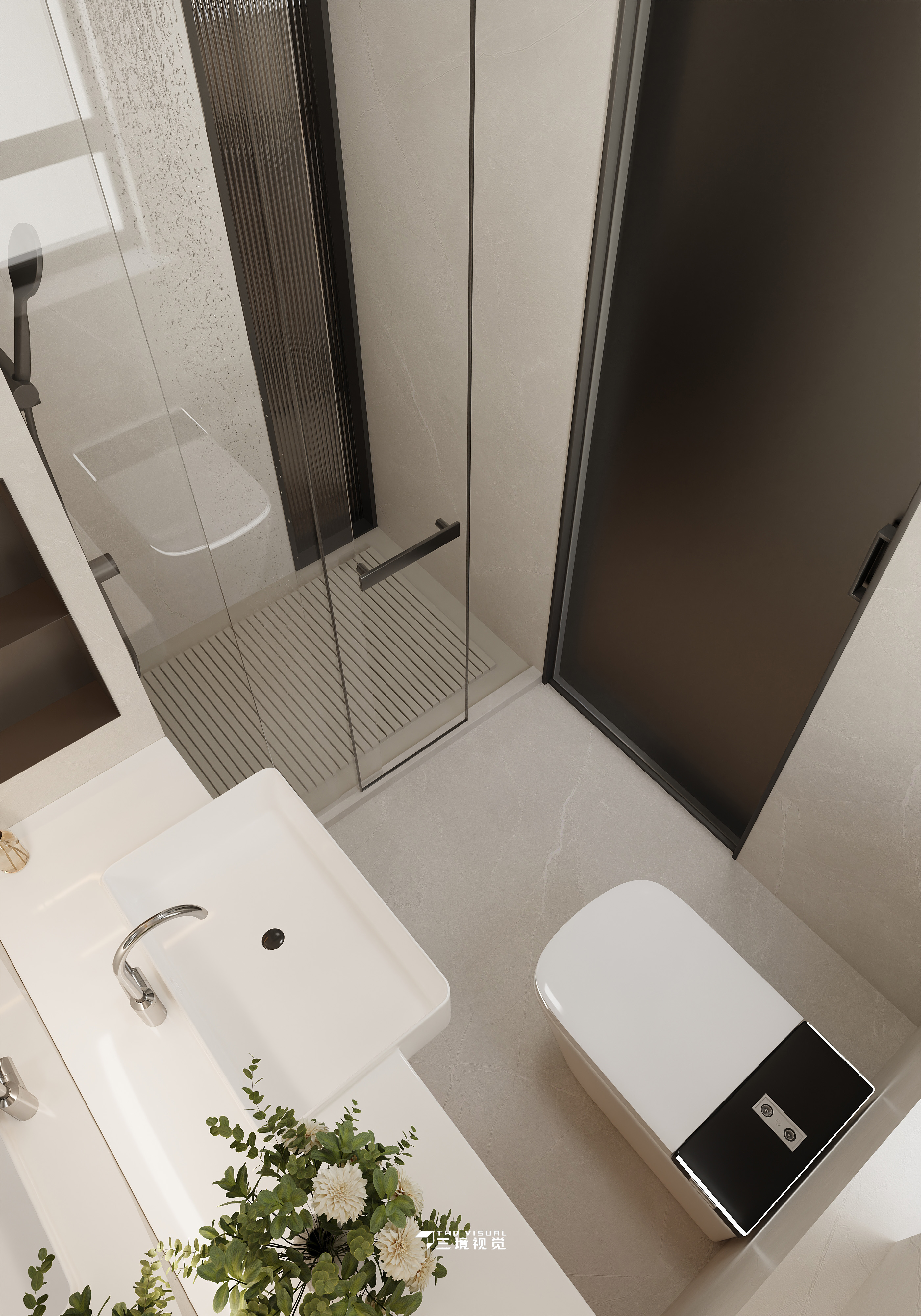 住宅-原木现代风客厅卧室设计-19