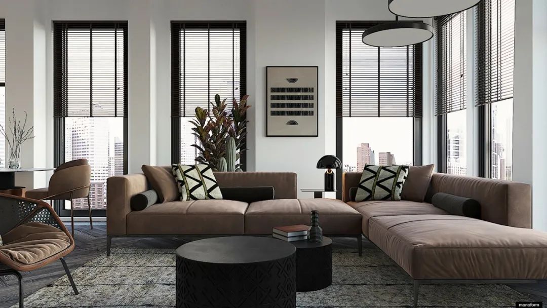 大气时尚的巧克力色木质住宅设计-1