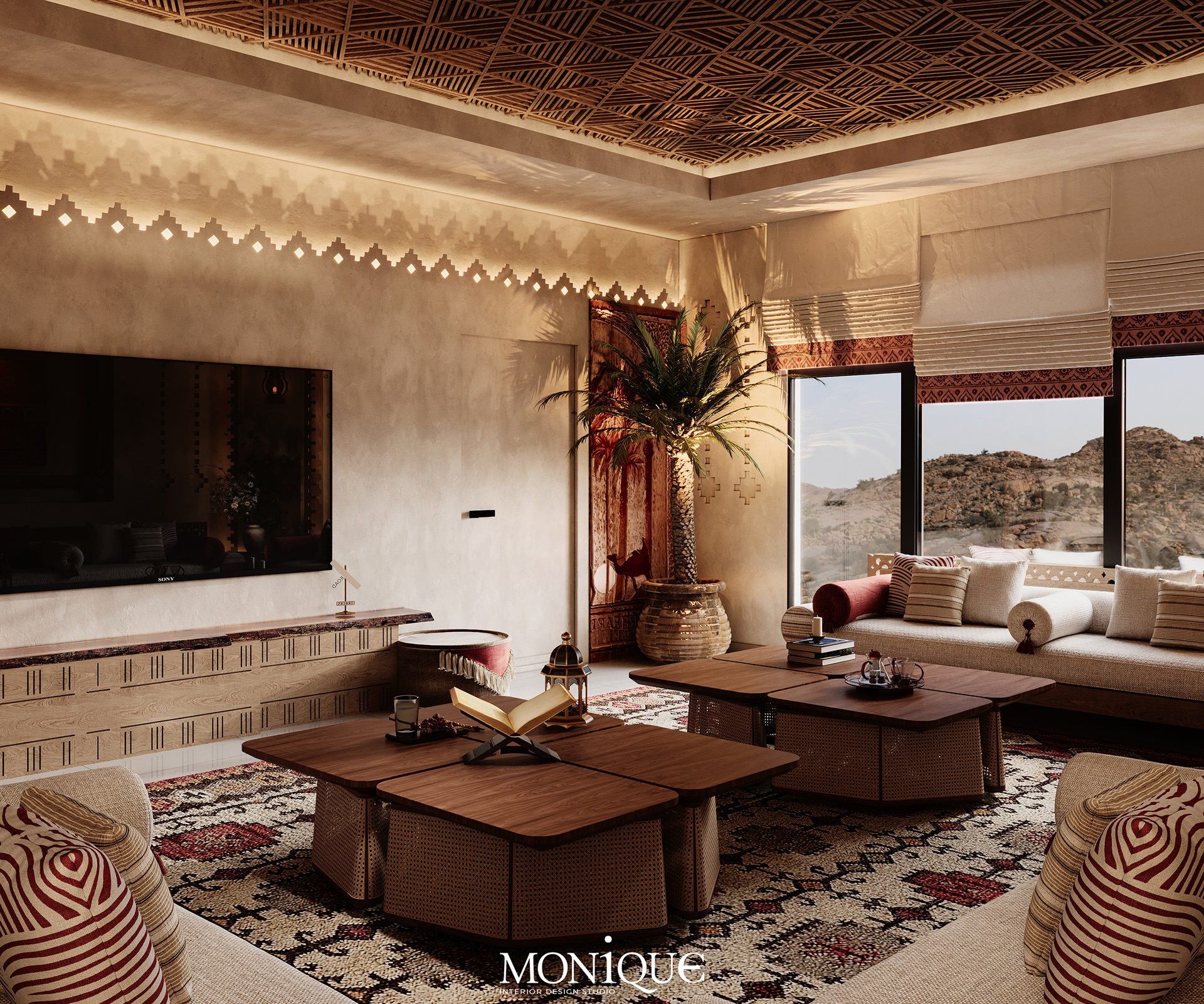 纳吉德议会大厦（注：Dar有房屋、大厦等意思 ，Najd是沙特阿拉伯内志地区，Majlis有议会、会议室等意思，结合常见表达习惯给出此翻译，但具体含义可能需结合更多背景信息） 丨沙特阿拉伯丨MONIQUE DESIGN STUDIO-13